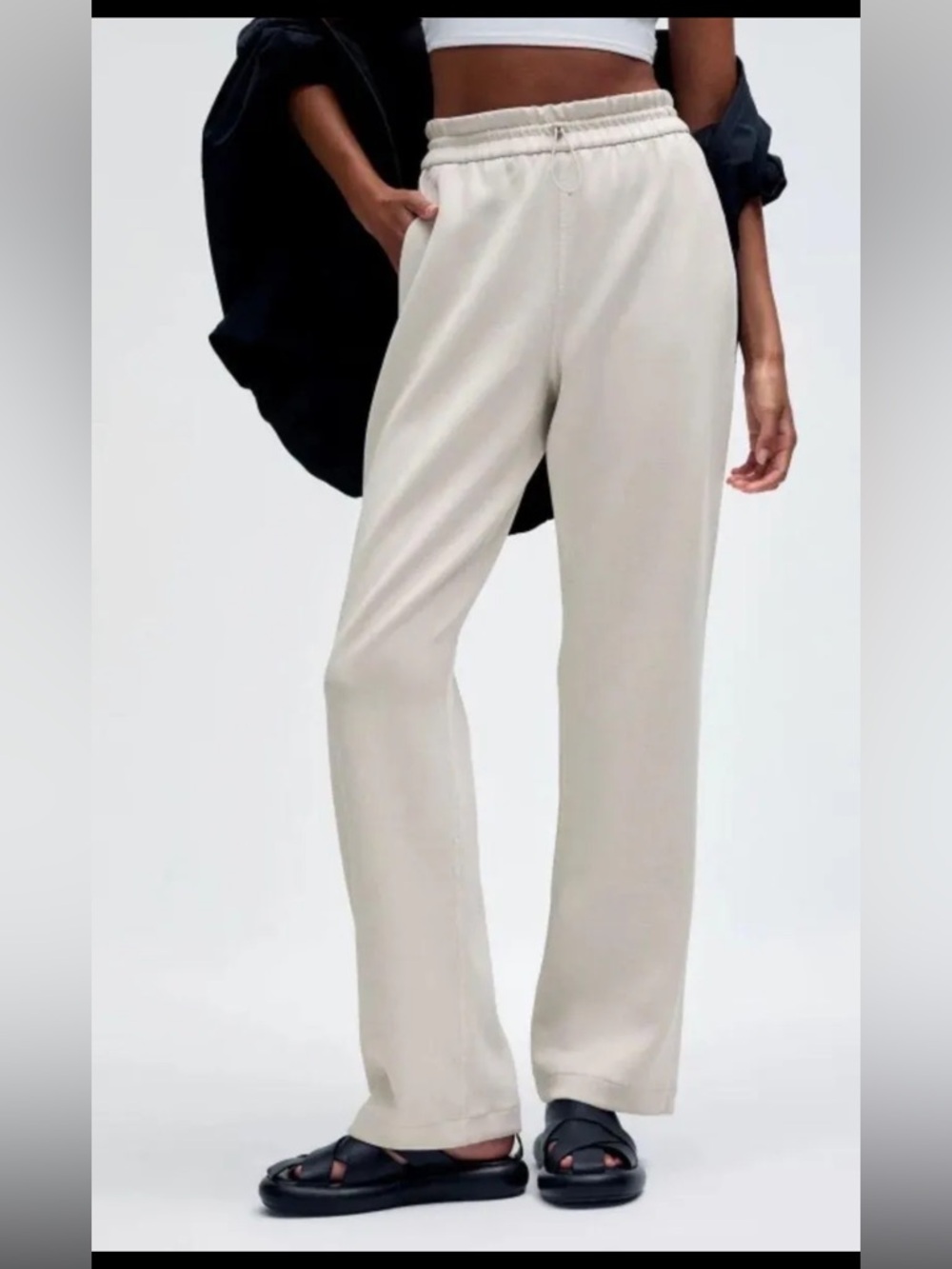 lululemon athletica Cream Wide-Leg Drawstring Pants - Women